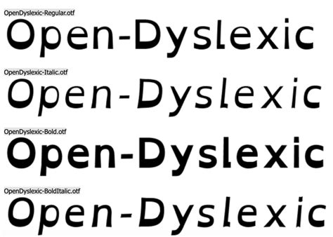 dyslexia friendly font